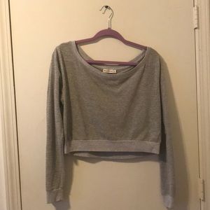 Abercrombie & Fitch Gray Reese Mesh Sweatshirt